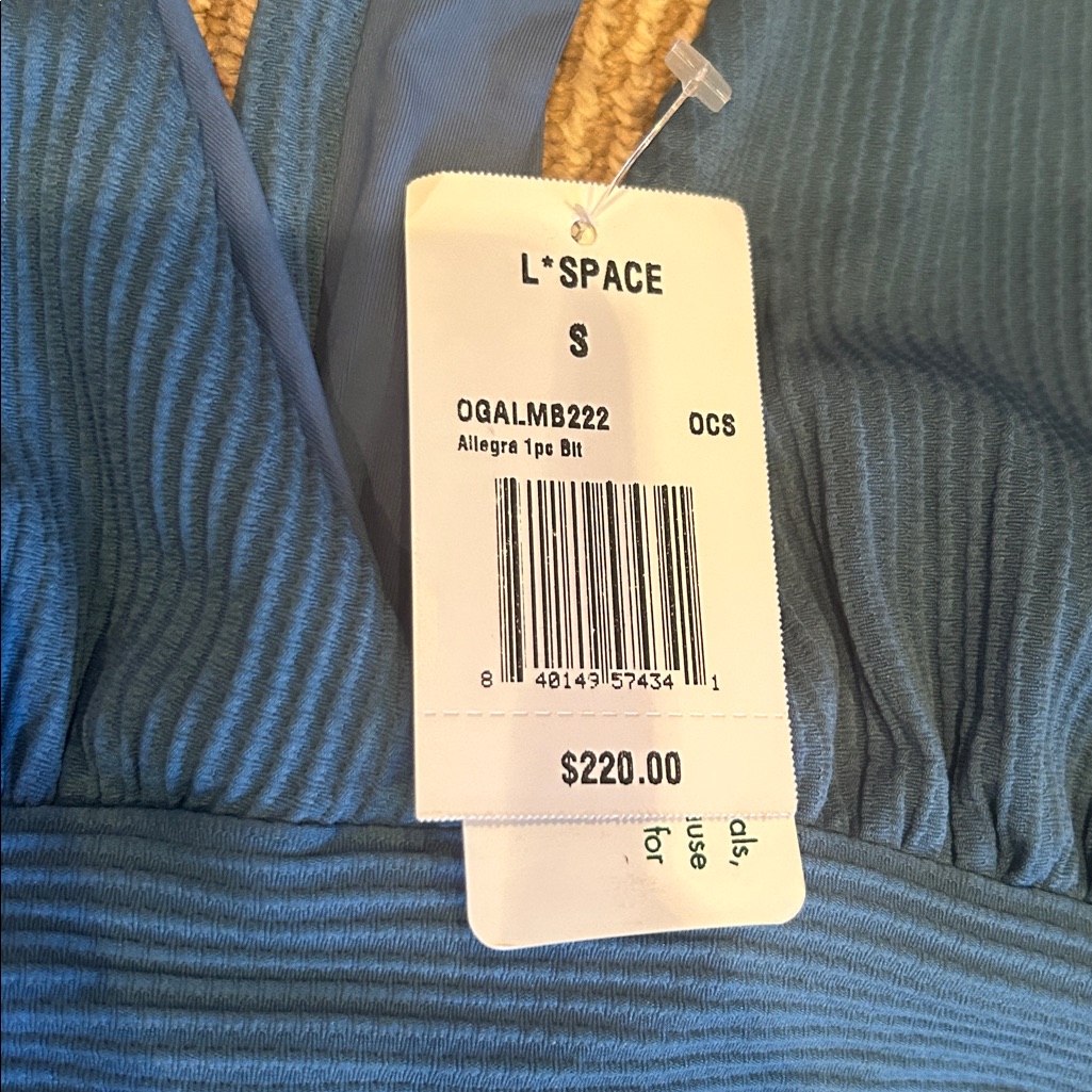 Nwt L*Space Allegra 4 Way Textured Blue One-Piece Swimsuit Size Small — image 8 of 8